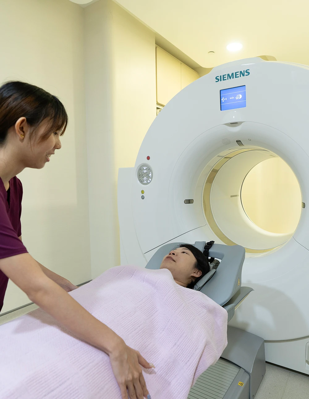 patient preparing for PET Scan 2025